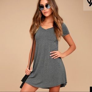 Better Together Grey Shirt Dress